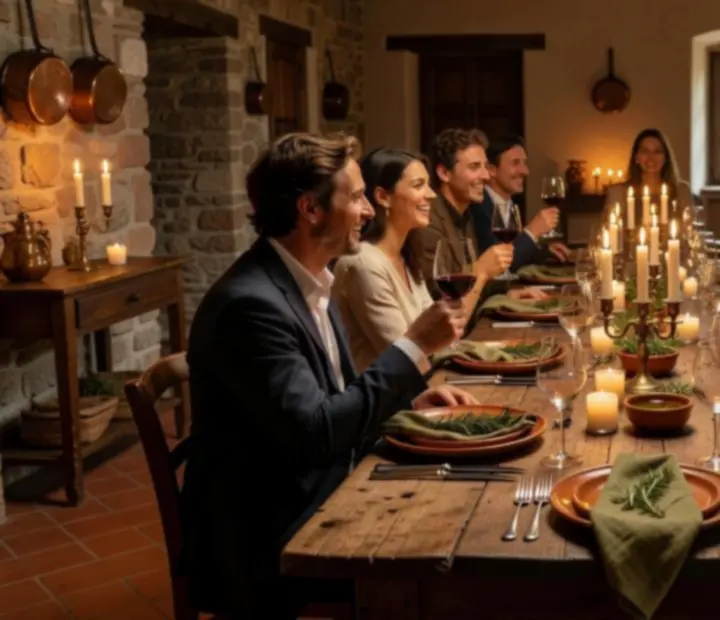 Private dining room prepared for a celebration at All Dine Grill